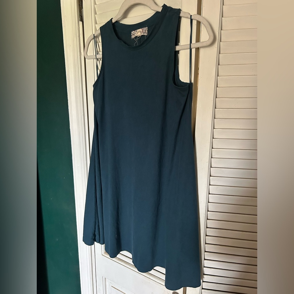 Pink Republic | Teal Sleeveless Swing Dress